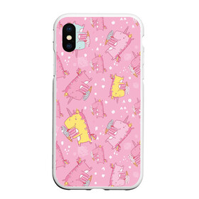 Чехол для iPhone XS Max матовый с принтом Единорожки с мороженкой в городе Новоалтайск, Силикон | Область печати: задняя сторона чехла, без боковых панелей | Тематика изображения на принте: арт | лето | мороженное