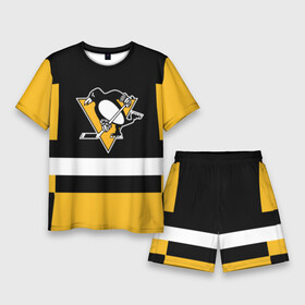 Мужской костюм с шортами 3D с принтом Pittsburg Penguins форма в городе Новоалтайск,  |  | pitsburg | питсбург | питтсбург | хоккей