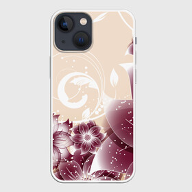 Чехол для iPhone 13 mini с принтом flowers в городе Новоалтайск,  |  | Тематика изображения на принте: арт | краска | лето | лучи | любовь | популярные | природа | рисунки | свет | цветы