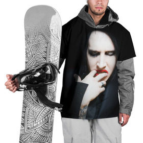 Накидка на куртку 3D с принтом Marilyn Manson в городе Новоалтайск, 100% полиэстер |  | звезда | знаменитость | музыка | мэрилин мэнсон | певец | рокер