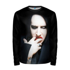 Мужской лонгслив 3D с принтом Marilyn Manson в городе Новоалтайск, 100% полиэстер | длинные рукава, круглый вырез горловины, полуприлегающий силуэт | Тематика изображения на принте: звезда | знаменитость | музыка | мэрилин мэнсон | певец | рокер