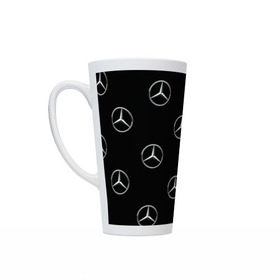 Кружка Латте с принтом Mercedes в городе Новоалтайск, Белая керамика | Объем 480 мл; Высота 150 мм; Диаметр 90 мм | мерседес