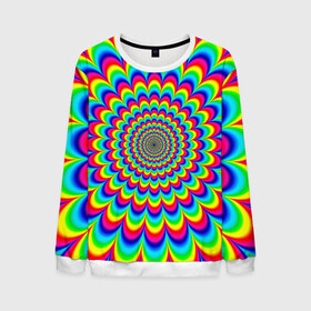 Мужской свитшот 3D с принтом Psychedelic в городе Новоалтайск, 100% полиэстер с мягким внутренним слоем | круглый вырез горловины, мягкая резинка на манжетах и поясе, свободная посадка по фигуре | круги | радужный | разоцветный | яркий