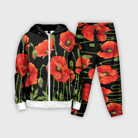 Детский костюм 3D с принтом Маки в городе Новоалтайск,  |  | field | flowers | meadow | poppies | red | white | белые | красные | луг | маки | поле | полевые | цветы