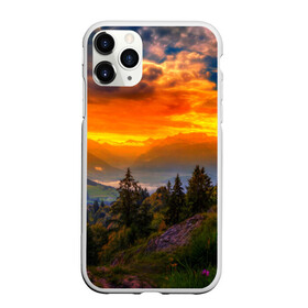 Чехол для iPhone 11 Pro матовый с принтом Пейзаж в городе Новоалтайск, Силикон |  | горы | закат | лес | новая | природа
