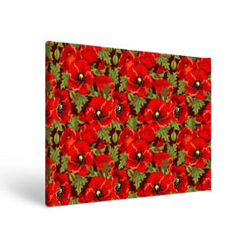 Холст прямоугольный с принтом Маки в городе Новоалтайск, 100% ПВХ |  | flowers | poppies | red | wild | красные | мак | маки | полевые | цветы