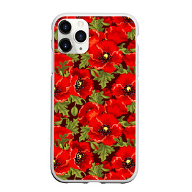 Чехол для iPhone 11 Pro матовый с принтом Маки в городе Новоалтайск, Силикон |  | flowers | poppies | red | wild | красные | мак | маки | полевые | цветы