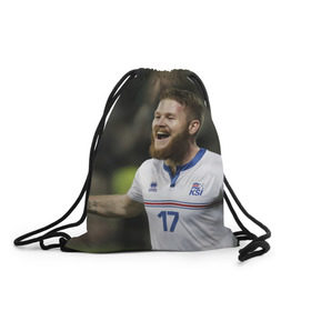 Рюкзак-мешок 3D с принтом Aron Gunnarsson в городе Новоалтайск, 100% полиэстер | плотность ткани — 200 г/м2, размер — 35 х 45 см; лямки — толстые шнурки, застежка на шнуровке, без карманов и подкладки | euro 2016
