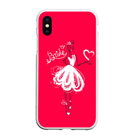 Чехол для iPhone XS Max матовый с принтом Bride в городе Новоалтайск, Силикон | Область печати: задняя сторона чехла, без боковых панелей | Тематика изображения на принте: bride | team | девичник | девишник | жена | невеста | свадебный | свадьба