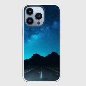 Чехол для iPhone 13 Pro с принтом Дорога под чистым небом в городе Новоалтайск,  |  | Тематика изображения на принте: osfenemy | горы | дорога | звезды | космос | красиво | небо | пейзаж | путь | черный | чудо