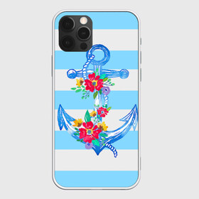 Чехол для iPhone 12 Pro Max с принтом Якорь в городе Новоалтайск, Силикон |  | Тематика изображения на принте: белый | верёвка | вода | корабль | красный | море | песок | пляж | синий | цвет | цветы | якорь