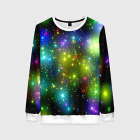 Женский свитшот 3D с принтом Звёзды в городе Новоалтайск, 100% полиэстер с мягким внутренним слоем | круглый вырез горловины, мягкая резинка на манжетах и поясе, свободная посадка по фигуре | вселенная | галактика | звезды