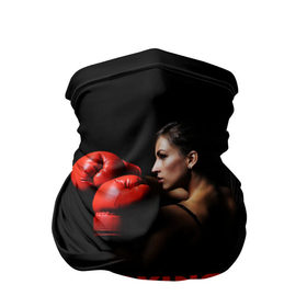 Бандана-труба 3D с принтом BOXING в городе Новоалтайск, 100% полиэстер, ткань с особыми свойствами — Activecool | плотность 150‒180 г/м2; хорошо тянется, но сохраняет форму | бокс. box | боксёр | боксёрские перчатки | единоборства | спорт