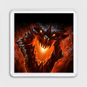 Магнит 55*55 Огнедышащий дракон: в городе Новоалтайск, Пластик | Размер: 65*65 мм; Размер печати: 55*55 мм | дракон | змей | монстр | огонь | пасть | пламя | прикольные картинки