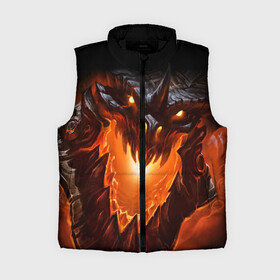 Женский жилет утепленный 3D Огнедышащий дракон: в городе Новоалтайск,  |  | дракон | змей | монстр | огонь | пасть | пламя | прикольные картинки