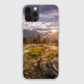 Чехол для iPhone 12 Pro Max с принтом Восход в городе Новоалтайск, Силикон |  | горы | лес | небо | пейзаж | природа | солнце