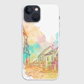 Чехол для iPhone 13 mini с принтом акварельный город в городе Новоалтайск,  |  | sity | акварель | венеция | вода | город | графика | европа | живопись | лето | лодки | мост | принт | свет