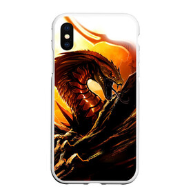 Чехол для iPhone XS Max матовый с принтом Дракон в городе Новоалтайск, Силикон | Область печати: задняя сторона чехла, без боковых панелей | дракон | змей | монстр | огонь | пламя | прикольные картинки