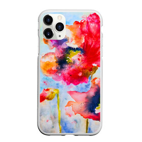 Чехол для iPhone 11 Pro Max матовый с принтом Маки в городе Новоалтайск, Силикон |  | art | field | flowers | meadow | nature | poppies | poppy | red | summer | watercolor | wild | акварель | арт | красные | лето | луг | мак | маки | поле | полевые | природа | цветы