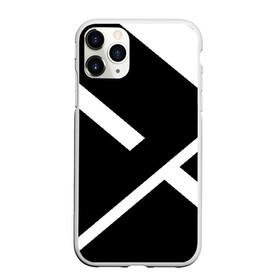 Чехол для iPhone 11 Pro матовый с принтом Black and White в городе Новоалтайск, Силикон |  | белый | геометрия | полосы | черный