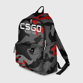 Рюкзак 3D с принтом cs:go - Blood Tiger (Кровавый  в городе Новоалтайск, 100% полиэстер | лямки с регулируемой длиной, сверху петелька, чтобы рюкзак можно было повесить на вешалку. Основное отделение закрывается на молнию, как и внешний карман. Внутри два дополнительных кармана, один из которых закрывается на молнию. По бокам два дополнительных кармашка | cs | csgo | го | кс