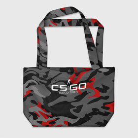 Пляжная сумка 3D с принтом cs:go - Blood Tiger (Кровавый  в городе Новоалтайск, 100% полиэстер | застегивается на металлическую кнопку; внутренний карман застегивается на молнию. Стенки укреплены специальным мягким материалом, чтобы защитить содержимое от несильных ударов
 | cs | csgo | го | кс
