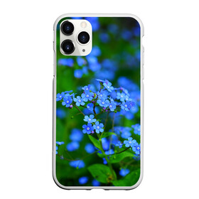 Чехол для iPhone 11 Pro матовый с принтом Синие цветы в городе Новоалтайск, Силикон |  | лепестки | прикольные картинки | цветочки | цветы