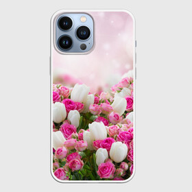 Чехол для iPhone 13 Pro Max с принтом Нежные розы в городе Новоалтайск,  |  | Тематика изображения на принте: аромат | букет | вазон | великолепие | краски | красота | куст | нежность | природа | растения | розы | украшение | фауна | цветник | цветы