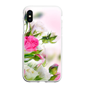 Чехол для iPhone XS Max матовый с принтом Алые розы в городе Новоалтайск, Силикон | Область печати: задняя сторона чехла, без боковых панелей | Тематика изображения на принте: аромат | букет | вазон | великолепие | краски | красота | куст | нежность | природа | растения | розы | украшение | фауна | цветник | цветы