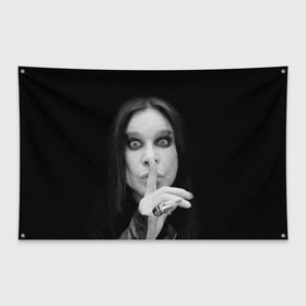 Флаг-баннер с принтом Ozzy Osbourne в городе Новоалтайск, 100% полиэстер | размер 67 х 109 см, плотность ткани — 95 г/м2; по краям флага есть четыре люверса для крепления | rock | знаменитость | оззи осборн | рок | рок группа | рок звезда | рок музыка