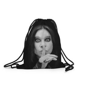 Рюкзак-мешок 3D с принтом Ozzy Osbourne в городе Новоалтайск, 100% полиэстер | плотность ткани — 200 г/м2, размер — 35 х 45 см; лямки — толстые шнурки, застежка на шнуровке, без карманов и подкладки | Тематика изображения на принте: rock | знаменитость | оззи осборн | рок | рок группа | рок звезда | рок музыка