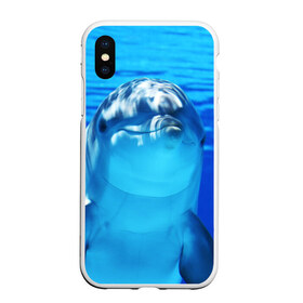 Чехол для iPhone XS Max матовый с принтом Дельфин в городе Новоалтайск, Силикон | Область печати: задняя сторона чехла, без боковых панелей | вода | дельфин | море | отдых | отпуск | подводный мир | туризм