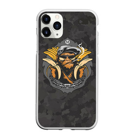 Чехол для iPhone 11 Pro Max матовый с принтом Обезьяна с бананом Камуфляж в городе Новоалтайск, Силикон |  | Тематика изображения на принте: банан | камуфляж | обезьяна