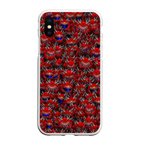 Чехол для iPhone XS Max матовый с принтом Какодемоны (pixel-art) в городе Новоалтайск, Силикон | Область печати: задняя сторона чехла, без боковых панелей | Тематика изображения на принте: doom | демон | дум