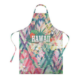 Фартук 3D с принтом HAWAII 5 в городе Новоалтайск, 100% полиэстер | общий размер — 65 х 85 см, ширина нагрудника — 26 см, горловина — 53 см, длина завязок — 54 см, общий обхват в поясе — 173 см. Принт на завязках и на горловине наносится с двух сторон, на основной части фартука — только с внешней стороны | hawaii | гаваи | лето | океан | отдых | пальмы | пляж | серф