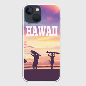 Чехол для iPhone 13 mini с принтом HAWAII 3 в городе Новоалтайск,  |  | hawaii | гаваи | лето | океан | отдых | пальмы | пляж | серф
