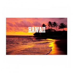 Бумага для упаковки 3D с принтом HAWAII 2 в городе Новоалтайск, пластик и полированная сталь | круглая форма, металлическое крепление в виде кольца | hawaii | гаваи | лето | океан | отдых | пальмы | пляж | серф
