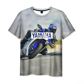 Мужская футболка 3D с принтом Yamaha 5 в городе Новоалтайск, 100% полиэфир | прямой крой, круглый вырез горловины, длина до линии бедер | yamaha