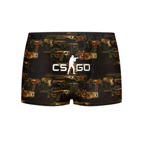 Мужские трусы 3D с принтом CS GO в городе Новоалтайск, 50% хлопок, 50% полиэстер | классическая посадка, на поясе мягкая тканевая резинка | cs | cs go | csgo | go | го | контр страйк | контра | кс | кс го | ксго | спецназ | террористы