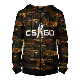 Мужская толстовка 3D на молнии с принтом CS GO в городе Новоалтайск, 100% полиэстер | длина до линии бедра, манжеты и пояс оформлены мягкой тканевой резинкой, двухслойный капюшон со шнурком для регулировки, спереди молния, по бокам два кармана | cs | cs go | csgo | go | го | контр страйк | контра | кс | кс го | ксго | спецназ | террористы