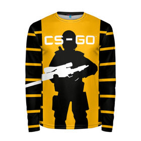 Мужской лонгслив 3D с принтом CS GO в городе Новоалтайск, 100% полиэстер | длинные рукава, круглый вырез горловины, полуприлегающий силуэт | cs | cs go | csgo | go | го | контр страйк | контра | кс | кс го | ксго | спецназ | террористы