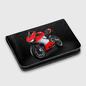 Картхолдер с принтом с принтом Ducati в городе Новоалтайск, натуральная матовая кожа | размер 7,3 х 10 см; кардхолдер имеет 4 кармана для карт; | Тематика изображения на принте: ducati | мото | мотоцикл | скорость