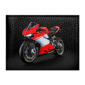 Обложка для студенческого билета с принтом Ducati в городе Новоалтайск, натуральная кожа | Размер: 11*8 см; Печать на всей внешней стороне | ducati | мото | мотоцикл | скорость