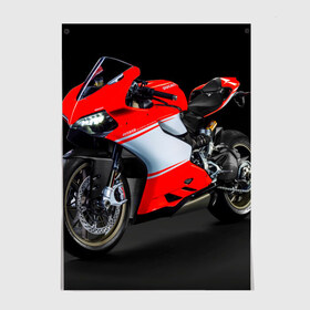 Постер с принтом Ducati в городе Новоалтайск, 100% бумага
 | бумага, плотность 150 мг. Матовая, но за счет высокого коэффициента гладкости имеет небольшой блеск и дает на свету блики, но в отличии от глянцевой бумаги не покрыта лаком | ducati | мото | мотоцикл | скорость