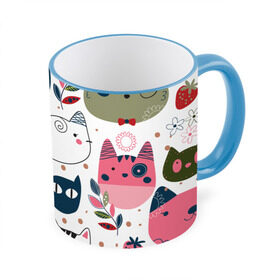 Кружка 3D с принтом Funny cats в городе Новоалтайск, керамика | ёмкость 330 мл | cats | коты | кошки