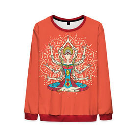 Мужской свитшот 3D с принтом Индия 1 в городе Новоалтайск, 100% полиэстер с мягким внутренним слоем | круглый вырез горловины, мягкая резинка на манжетах и поясе, свободная посадка по фигуре | Тематика изображения на принте: india | индия | индуизм | кришна