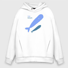 Мужское худи Oversize хлопок с принтом Киты в городе Новоалтайск, френч-терри — 70% хлопок, 30% полиэстер. Мягкий теплый начес внутри —100% хлопок | боковые карманы, эластичные манжеты и нижняя кромка, капюшон на магнитной кнопке | абстракция | арт | киты | минимализм | море | океан | рыбы