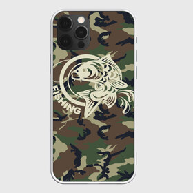 Чехол для iPhone 12 Pro Max с принтом Рыбалка в городе Новоалтайск, Силикон |  | camouflage | fish | fishing | fishing line | hook | камуфляж | крючок | леска | рыба | рыбалка