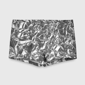 Детские купальные плавки 3D с принтом Silver в городе Новоалтайск, Полиэстер 85%, Спандекс 15% | Слитный крой, подклад по переду изделия, узкие бретели | Тематика изображения на принте: silver | texture | драгоценный | металл | серебро | текстура