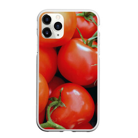 Чехол для iPhone 11 Pro матовый с принтом Томаты в городе Новоалтайск, Силикон |  | Тематика изображения на принте: дача | еда | зелень | красный | овощи | огород | помидоры | томаты